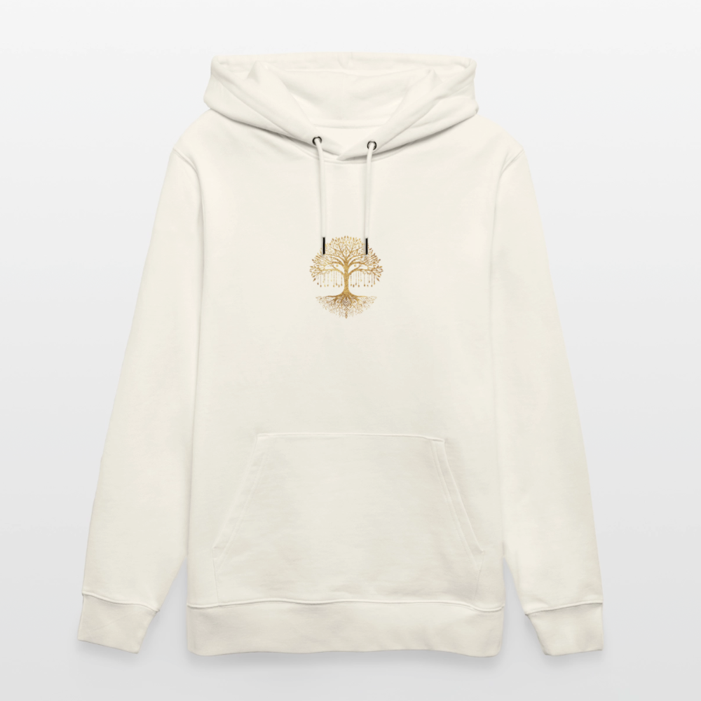 Unisex Bio-Hoodie "Weltenbaum" - Naturweiß 