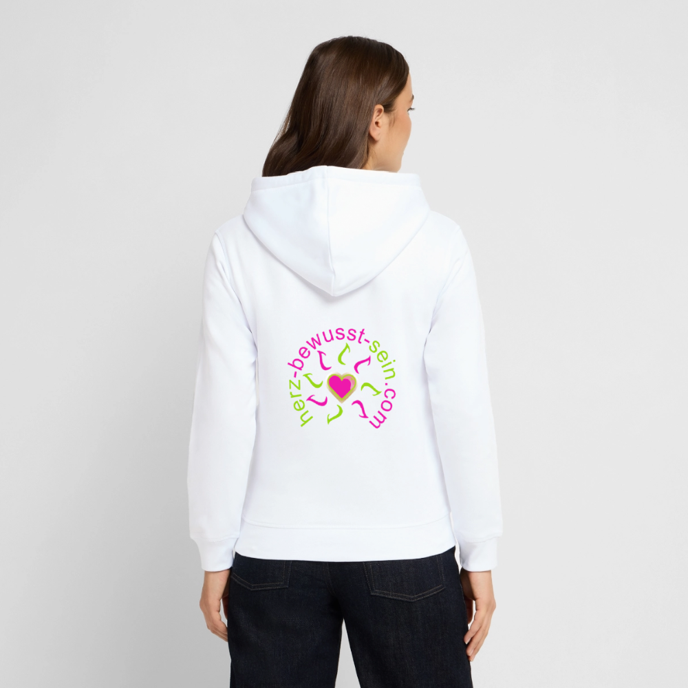 Unisex Bio-Hoodie Herz-bewusst-sein - Weiß