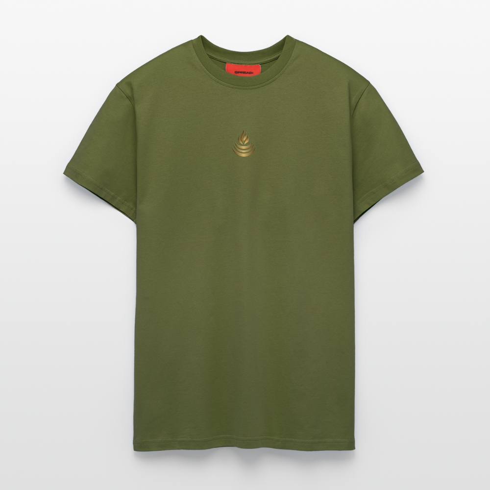 chiSign Quantenheilsymbol  "Reichtum & Erfolg"  Druck VS / RS Organic Relaxed T-Shirt Made in EU - MOSS GREEN