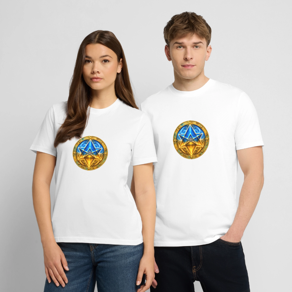 Unisex Bio-T-Shirt MER KA BA AUFSTIEGSCODE 888 - Weiß
