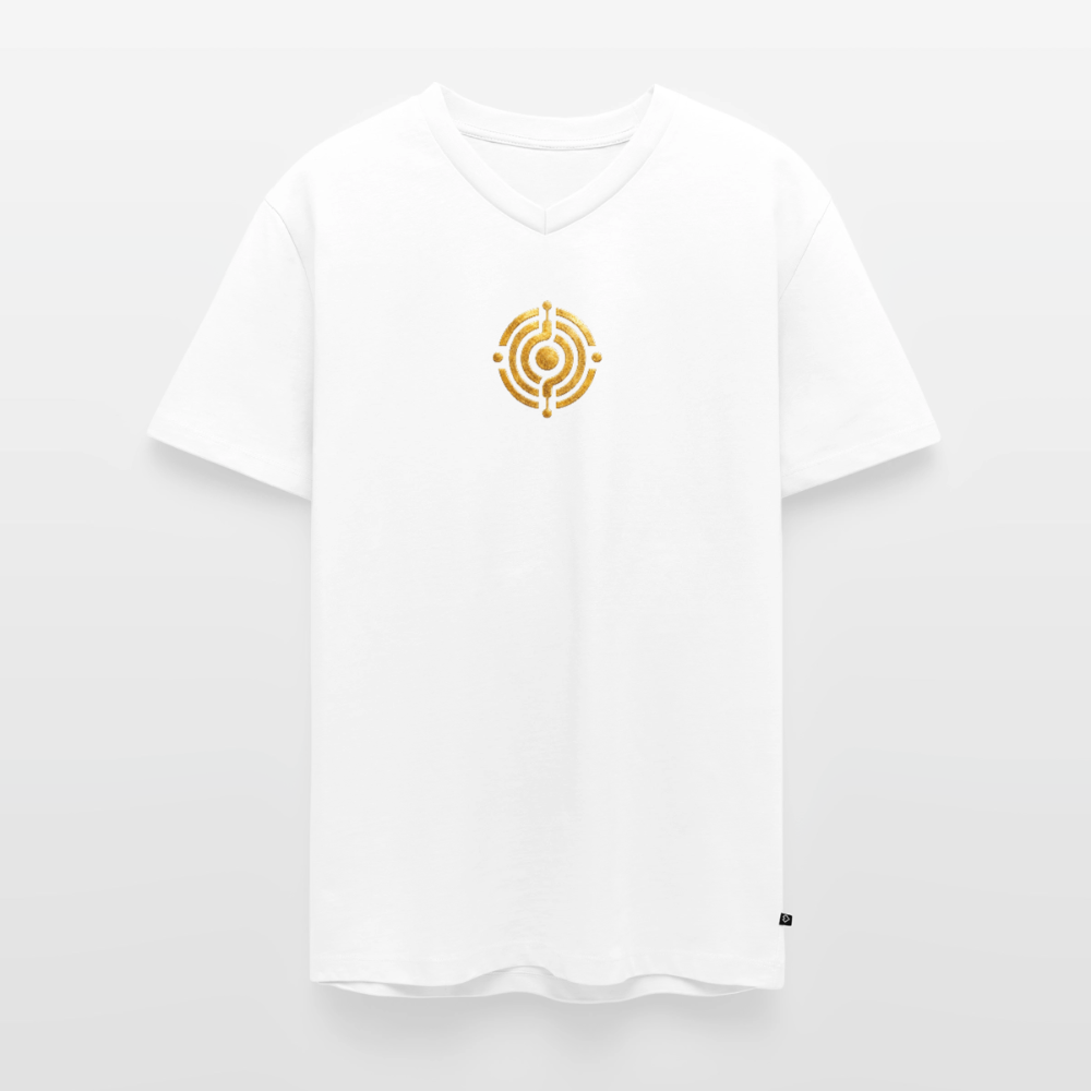 Männer Bio-T-Shirt mit V-Ausschnitt von Stanley & Stella - Weiß