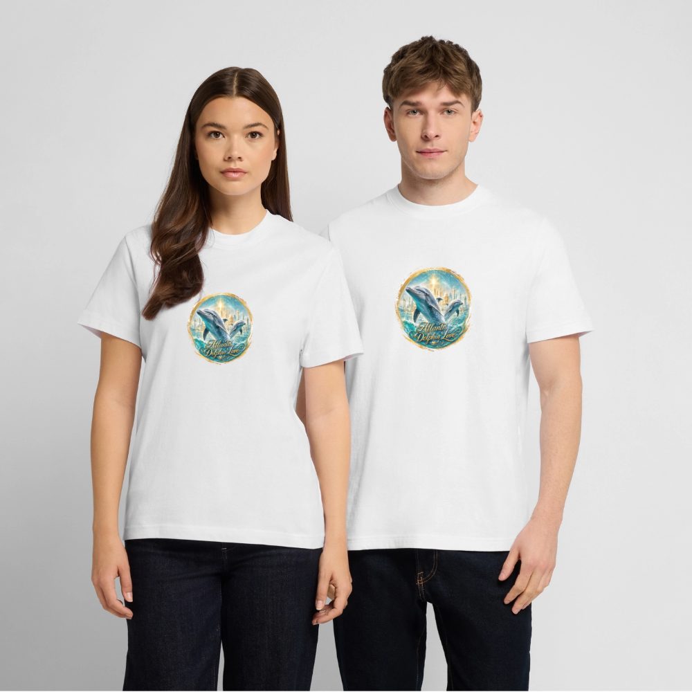 Unisex Organic T-Shirt Atlantis Dolphin Love - Weiß