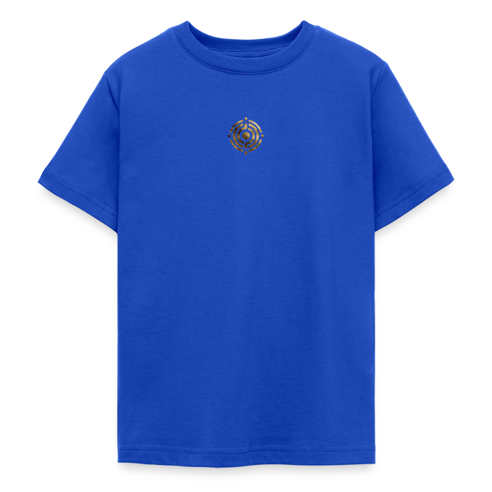 Teenager T-Shirt "Effatá" Rückseite "Die stille Kraft für den inneren Frieden." - Royalblau