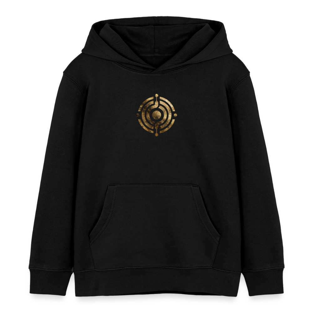 Kinder Organic Hoodie Mini Cruiser "Monade" - Schwarz