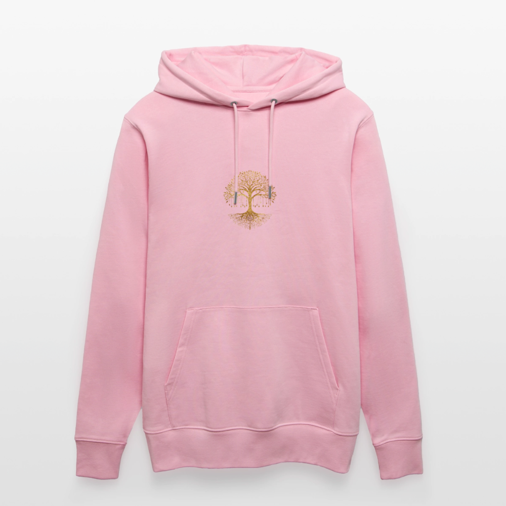 Unisex Bio-Hoodie "Weltenbaum" - Hellrosa