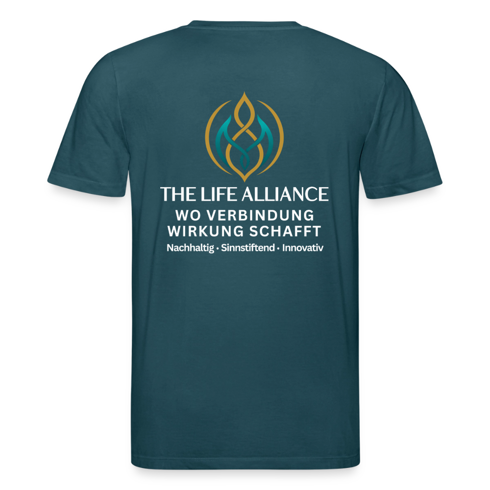 Unisex Bio-T-Shirt THE LIFE ALLIANCE - Dunkles Petrol