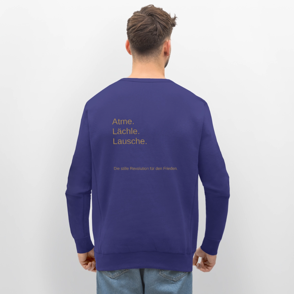 Unisex Bio-Sweatshirt "Atme Lächle Lausche" - Dämmerung