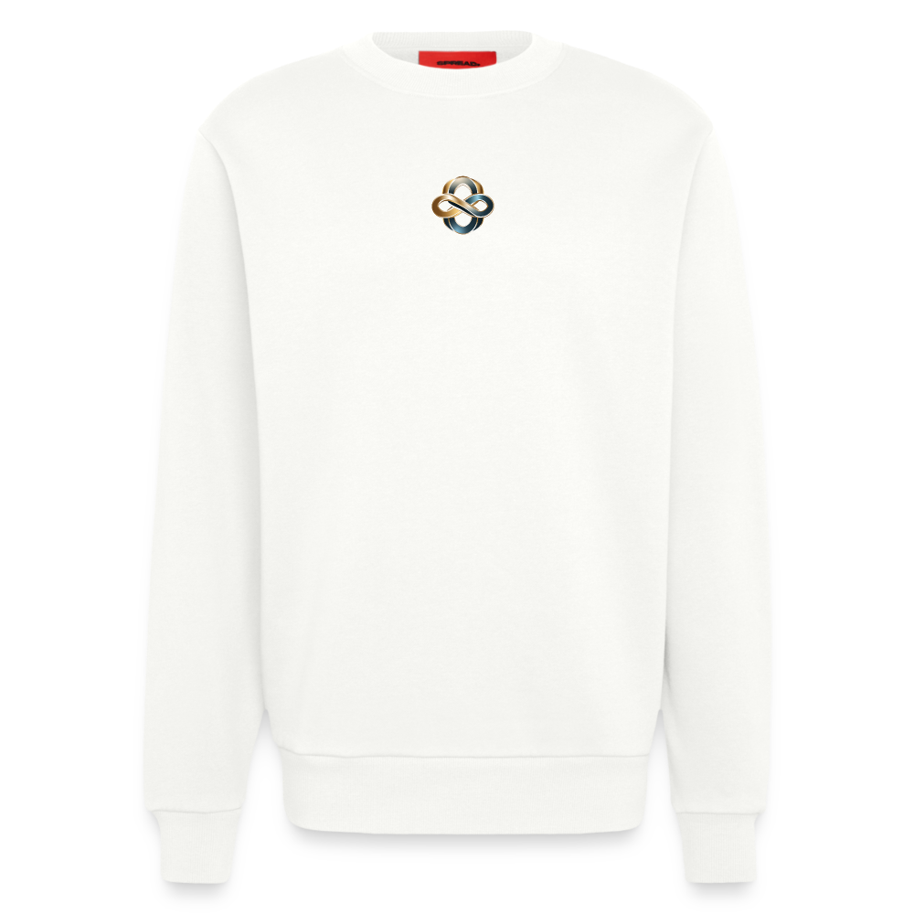 chiSign Quantenheilsymbol  Wissen und Selbstbildung Heavyweight Oversized Organic Crew Neck Made in EU - OFF WHITE