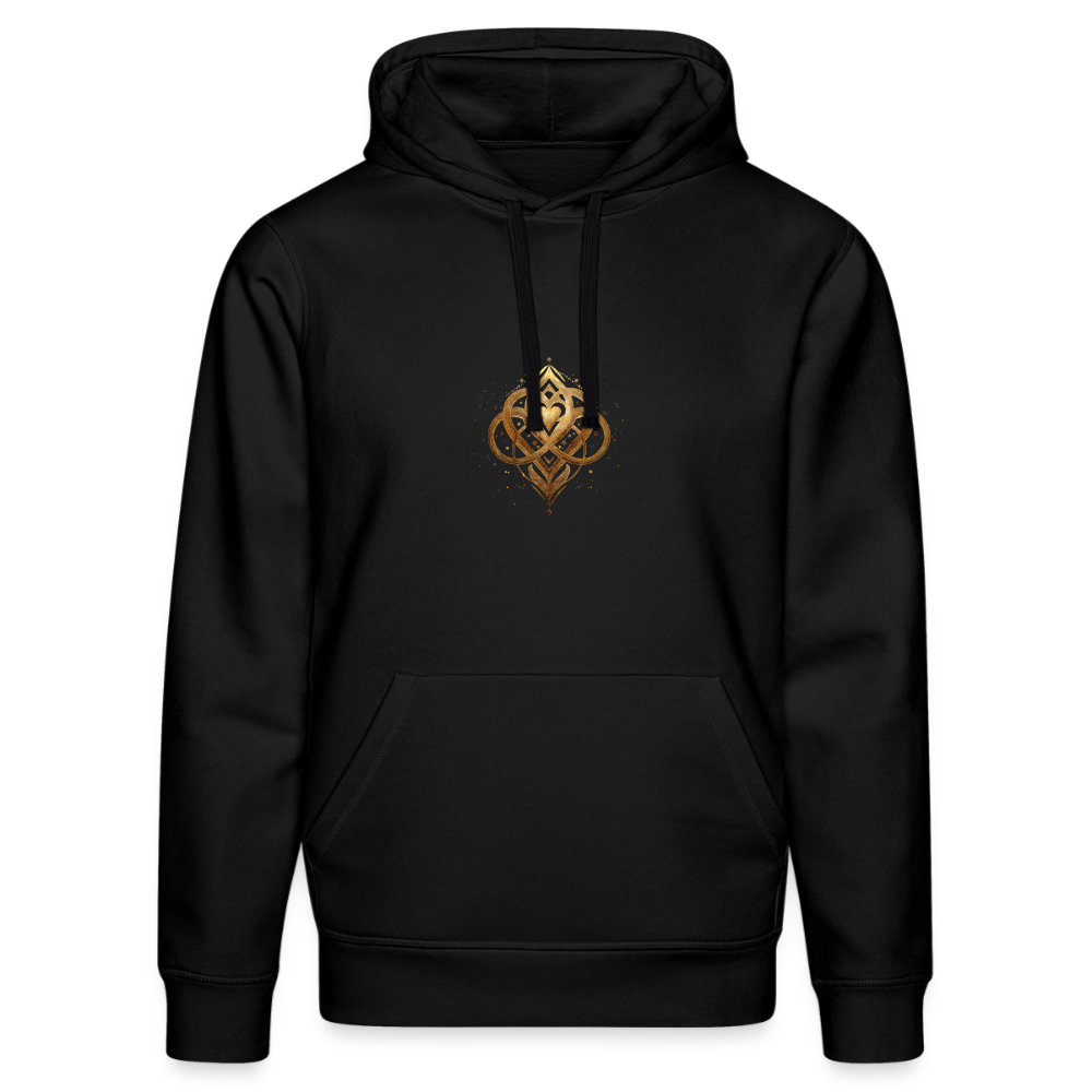 Unisex Bio-Hoodie "Agape" Druck vorne & hinten - Schwarz