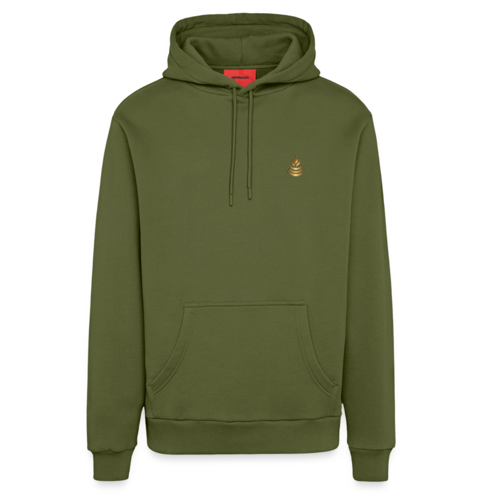 Organic Relaxed Hoodie Made in EU - MOSS GREEN