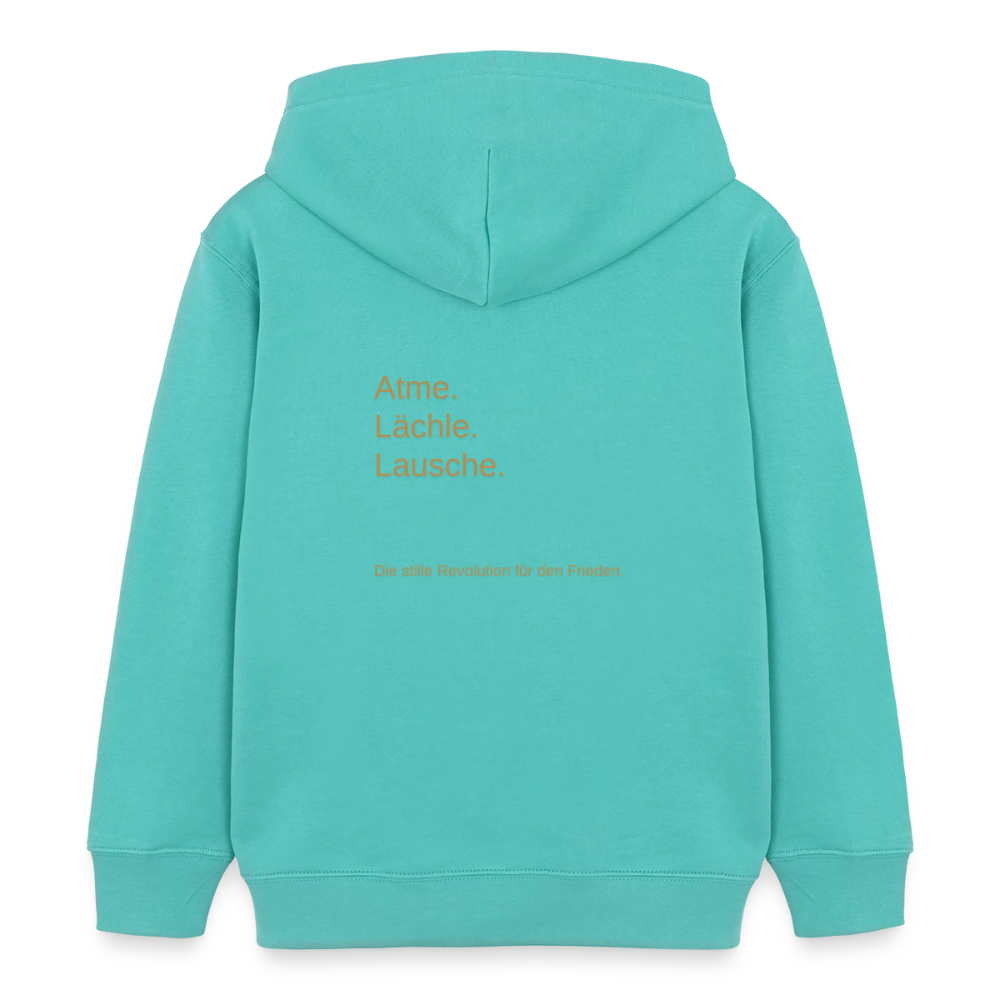 Kinder Organic Hoodie Mini Cruiser "Monade" - Poolblau