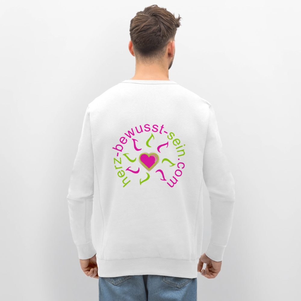 Unisex Bio-Sweatshirt Herz-bewusst-sein - Weiß