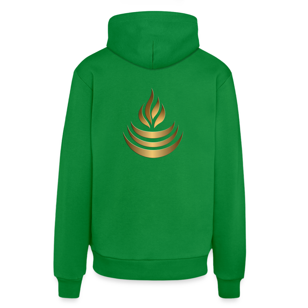 chiSign Quantenheilsymbol "Reichtum & Erfolg"  Druck VS/RS  Organic Relaxed Hoodie Made in EU - City Green