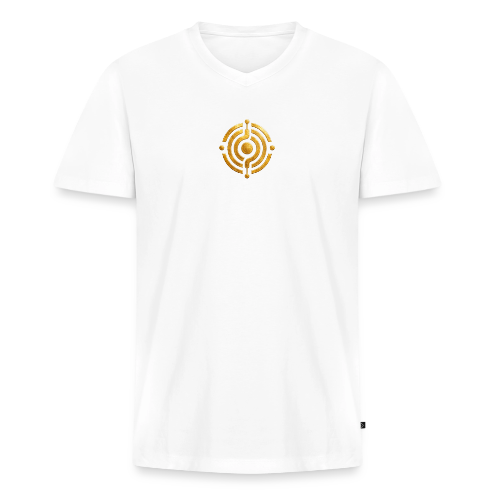 Männer Bio-T-Shirt mit V-Ausschnitt von Stanley & Stella - Weiß