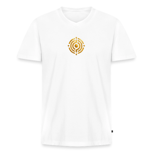 Männer Bio-T-Shirt mit V-Ausschnitt von Stanley & Stella - Weiß