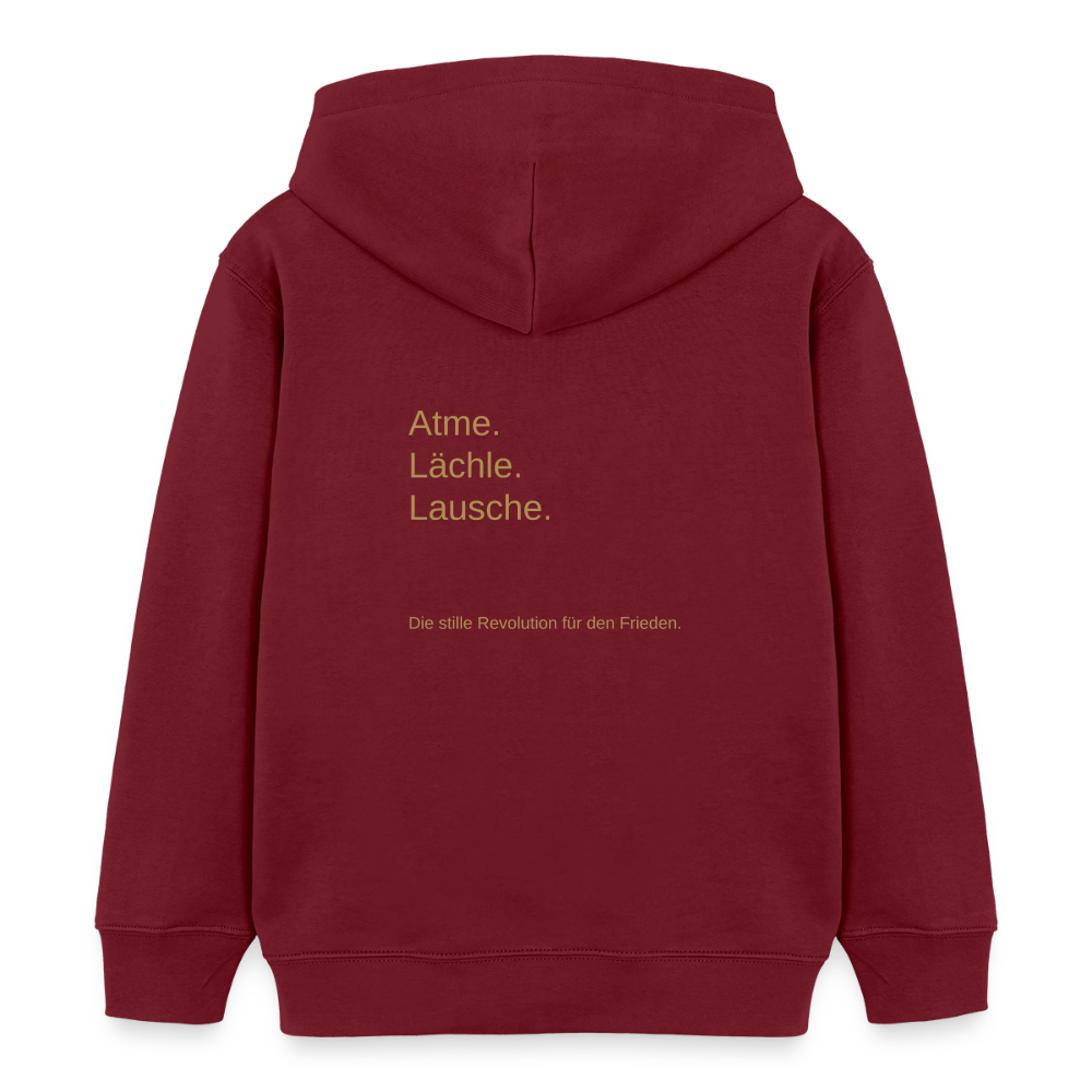 Kinder Organic Hoodie Mini Cruiser "Monade" - Burgunderrot