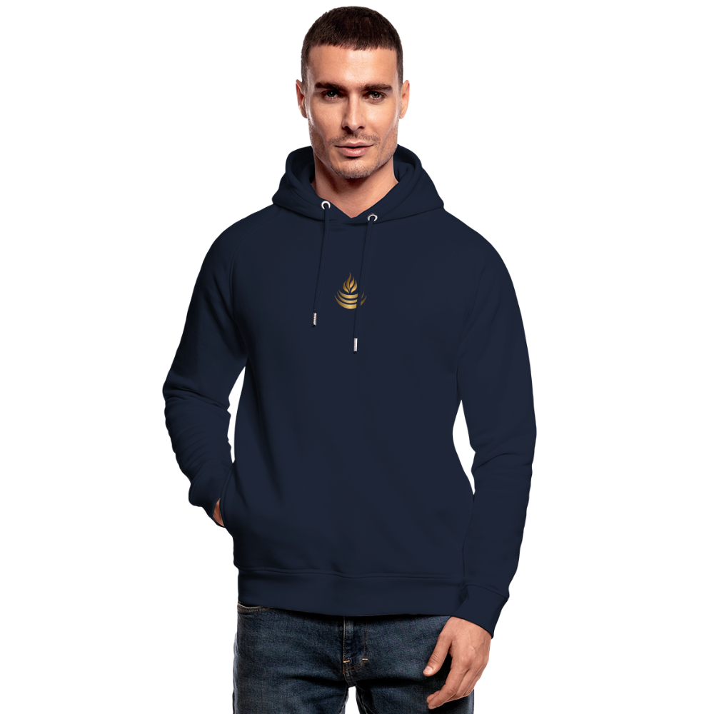 hiSign Quantenheilsymbol   "Reichtum & Erfolg"  Druck VS/RS Unisex Bio-Hoodie von Stanley & Stella - Navy