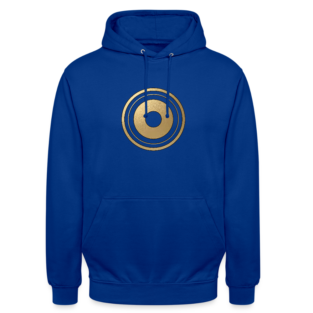 Organic Relaxed Hoodie "Erinnere Dich"Made in EU "ORI A DÉA" - Royalblau