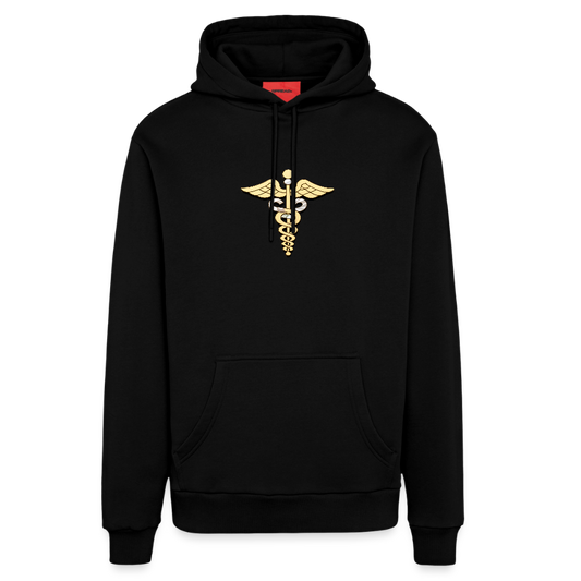 chiSign Schutz Organic Relaxed Hoodie Made in EU - SOLID BLACK