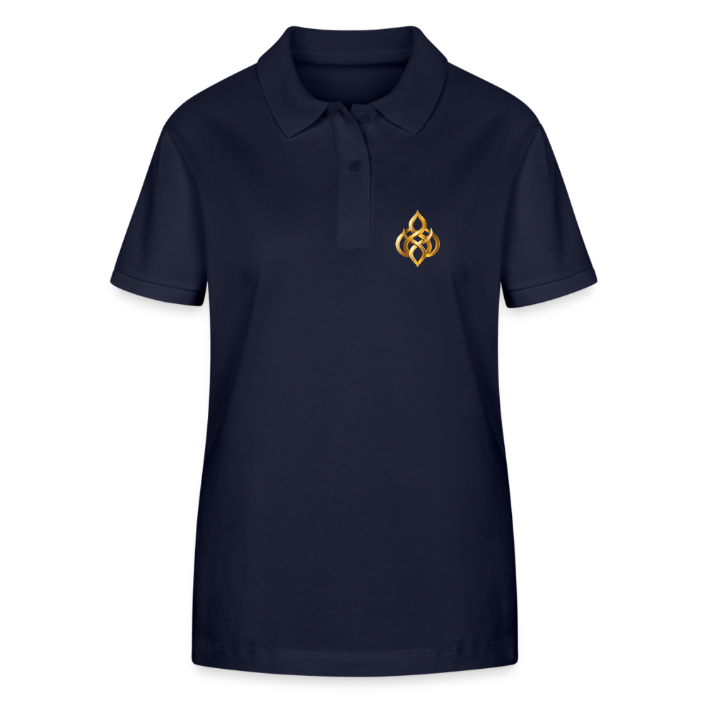 chiSign Quantenheilsymbol Zentrum und Ausgeglichenheit Stanley/Stella Frauen Bio-Poloshirt ELLISER - Navy