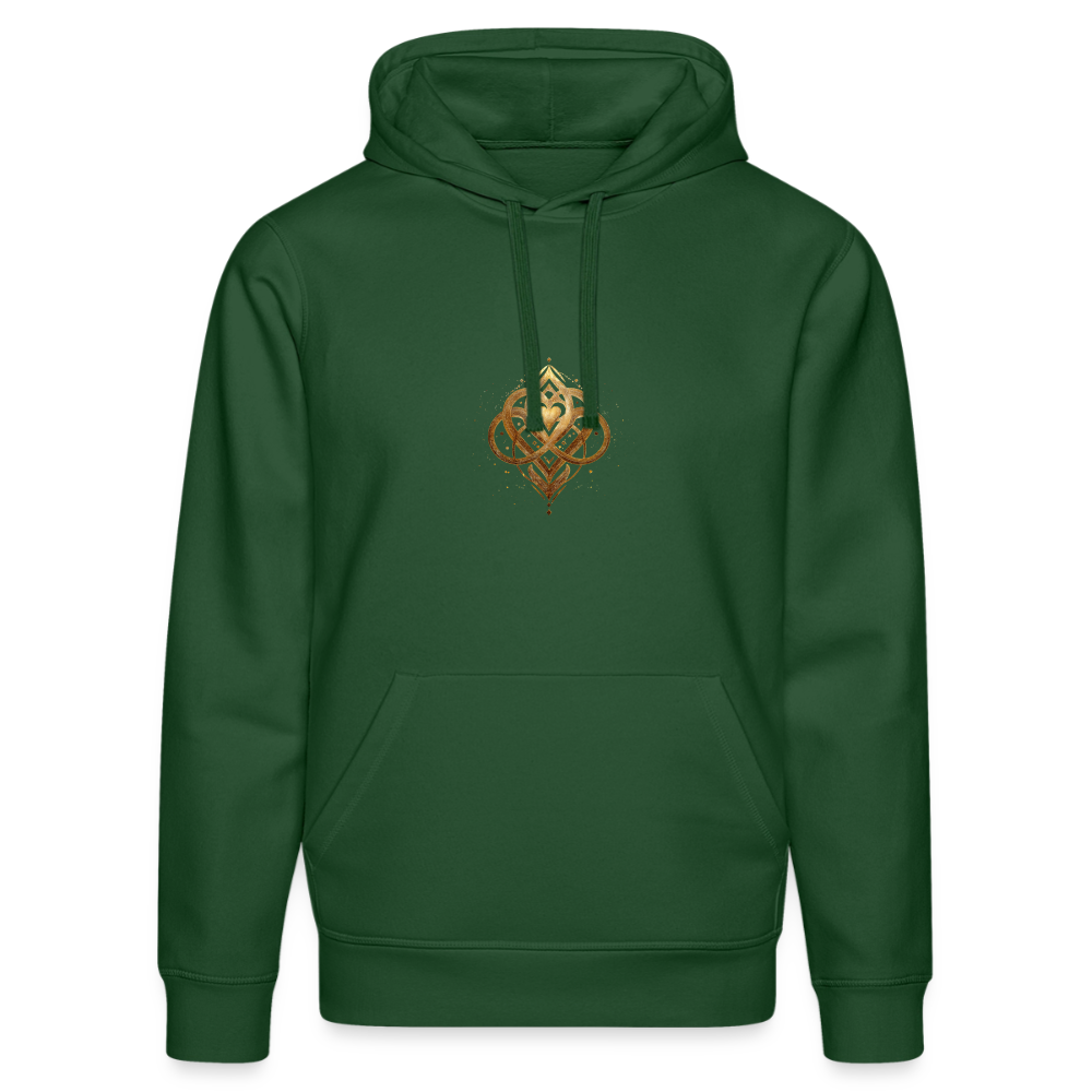 Unisex Bio-Hoodie "Agape" Druck vorne & hinten - Flaschengrün