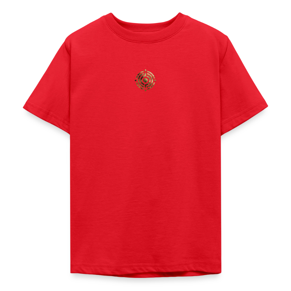 Teenager T-Shirt "Effatá" Rückseite "Die stille Kraft für den inneren Frieden." - Rot