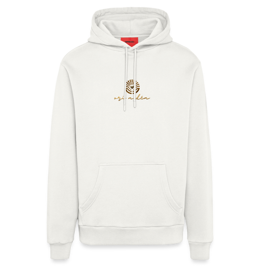 Organic Relaxed Hoodie Made in EU "ori a déa" - OFF WHITE