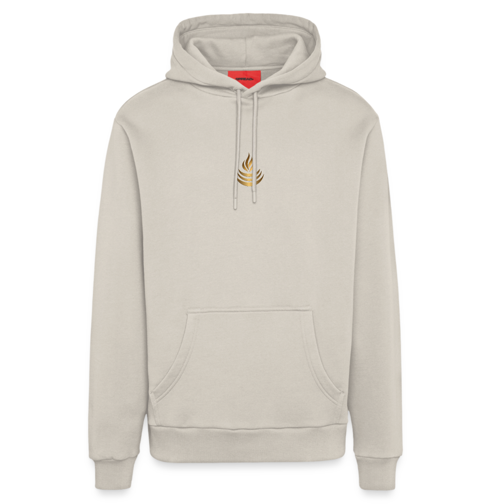 chiSign Quantenheilsymbol "Reichtum & Erfolg"  Druck VS/RS  Organic Relaxed Hoodie Made in EU - WARM CLAY