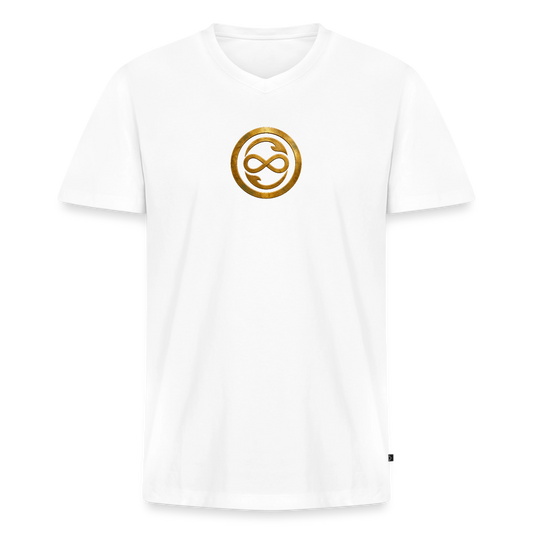 Männer Bio-T-Shirt mit V-Ausschnitt ANIMA AETERNA - Weiß