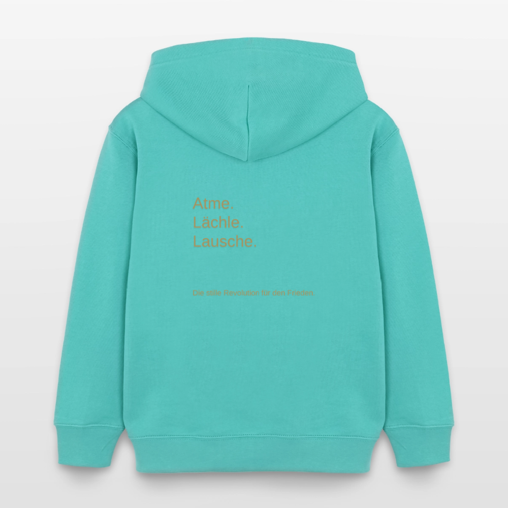 Kinder Organic Hoodie Mini Cruiser "Monade" - Poolblau