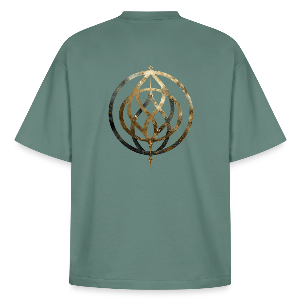 Heavyweight Unisex Bio T-Shirt „Pax Interna“ – der innere Frieden" - Grüner Bucht