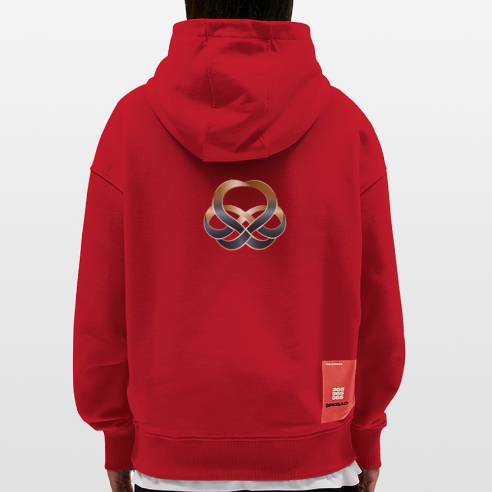 chiSign Heavyweight Oversized Organic Hoodie Made in EU - Rot