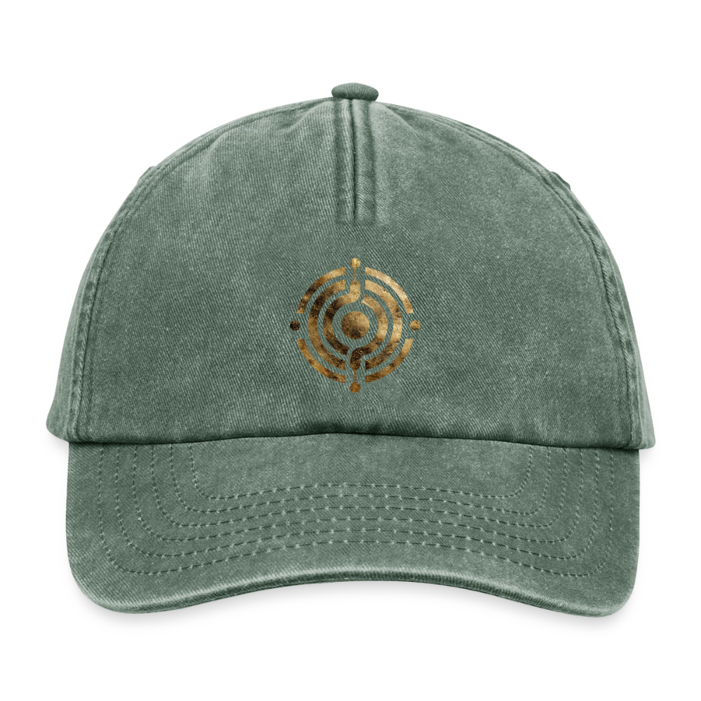 Relaxed Vintage Cap "Monade - Vintage Flaschengrün 