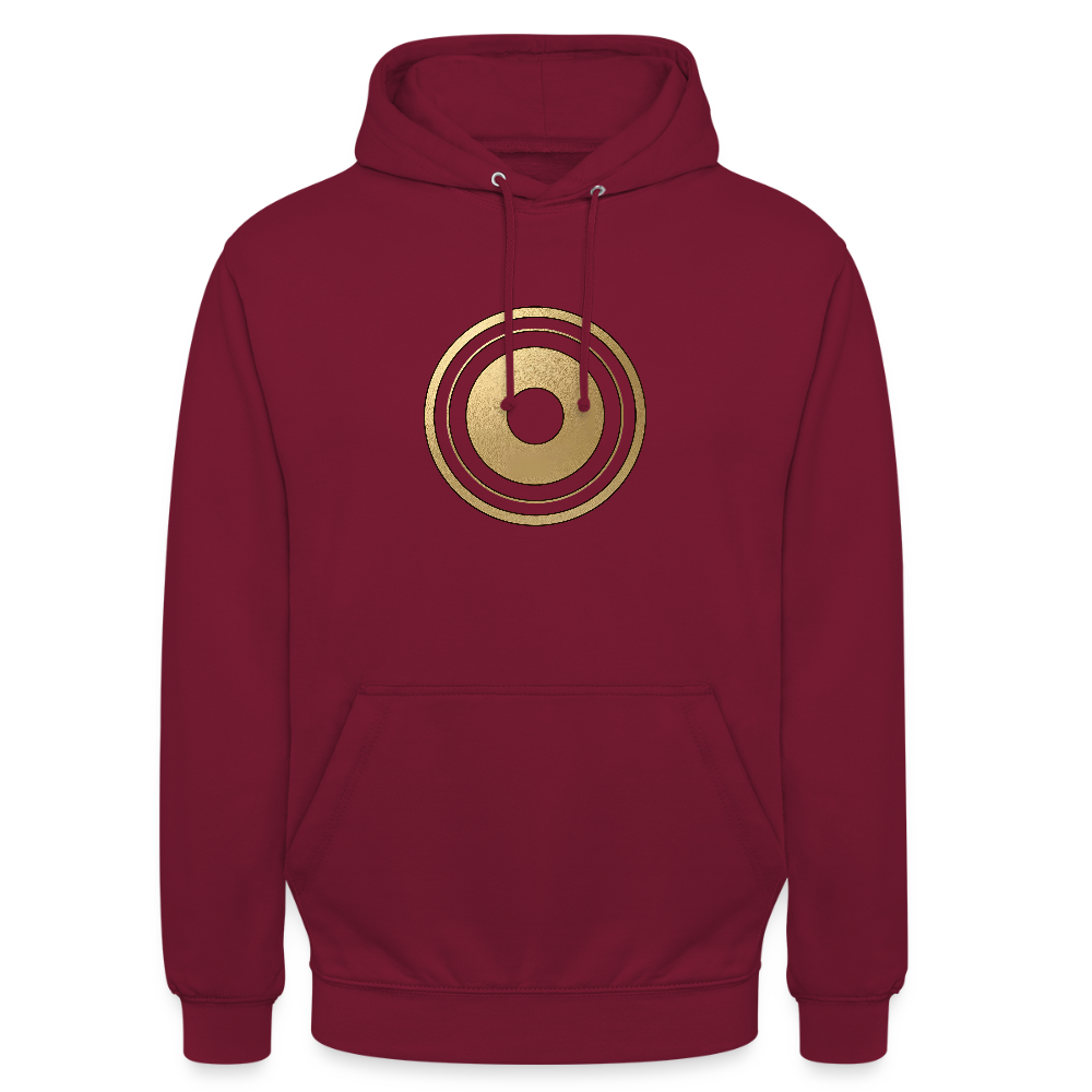 Organic Relaxed Hoodie "Erinnere Dich"Made in EU "ORI A DÉA" - Bordeaux