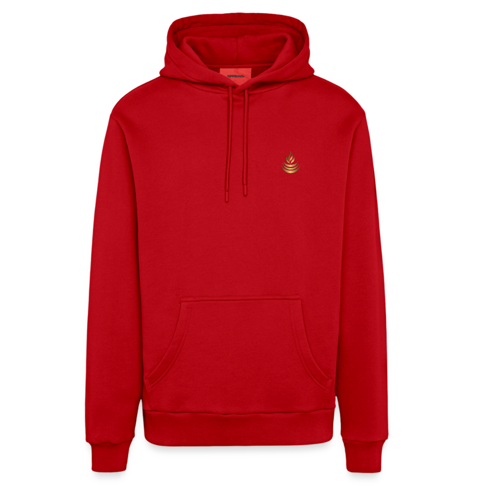 Organic Relaxed Hoodie Made in EU - Rot