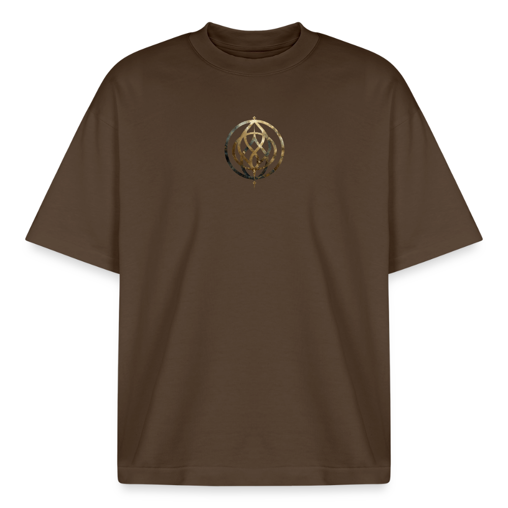 Heavyweight Unisex Bio T-Shirt „Pax Interna“ – der innere Frieden" - Dunkelbraun