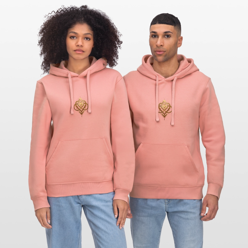 Unisex Bio-Hoodie "Agape" Druck vorne & hinten - Altrosa