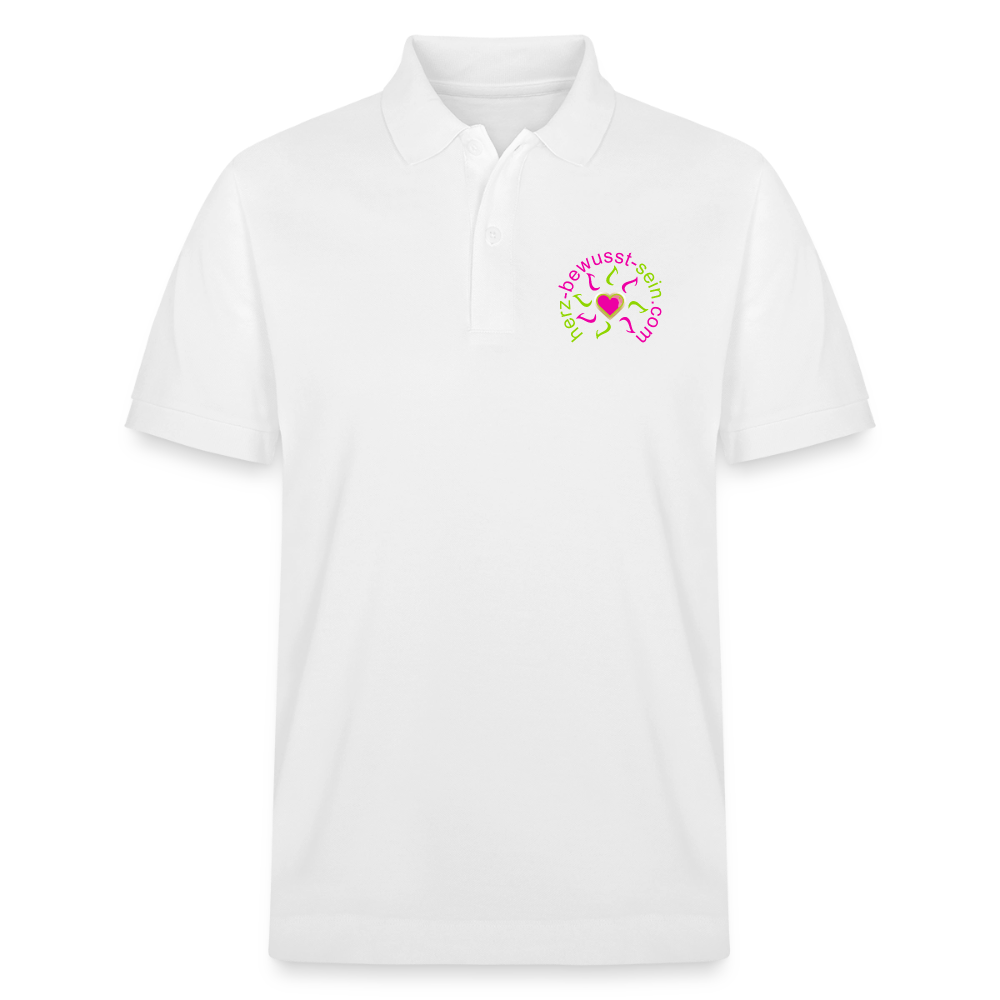 Unisex Bio-Poloshirt Herz-bewusst-sein - Weiß