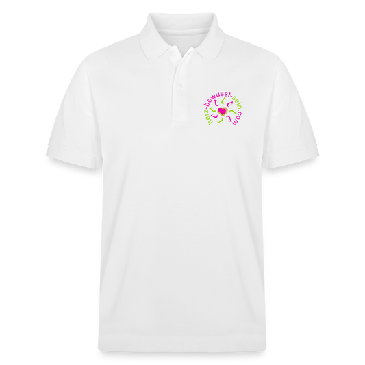 Unisex Bio-Poloshirt Herz-bewusst-sein - Weiß