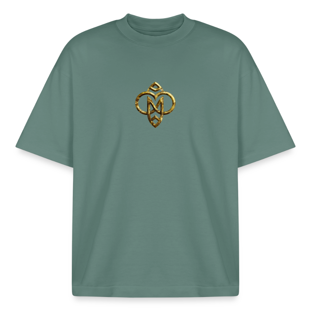 Heavyweight Unisex Bio T-Shirt "Höchste Monade" - Grüner Bucht