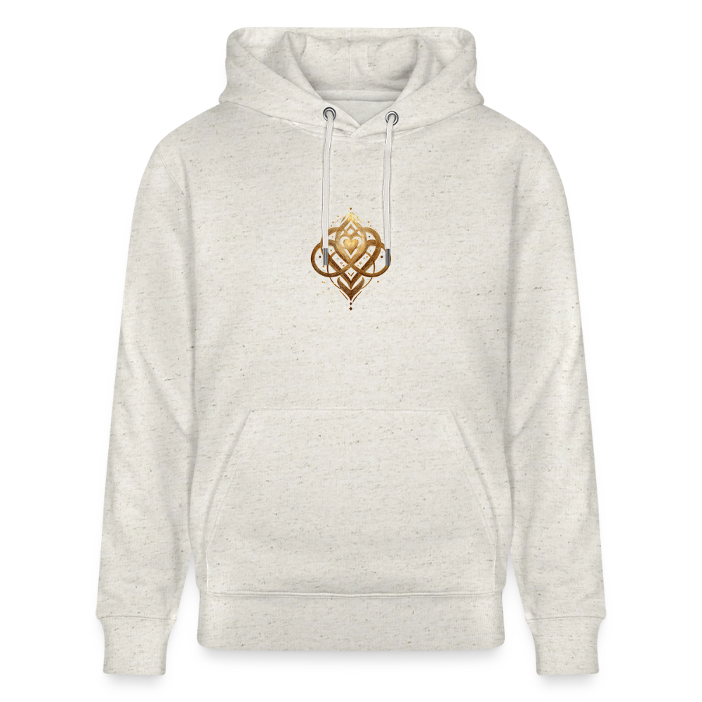 Unisex Bio-Hoodie "Agape" - Beige meliert