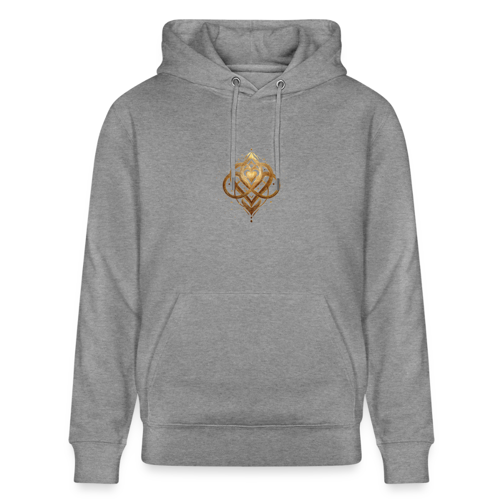 Unisex Bio-Hoodie "Agape" - Hellgrau marmoriert