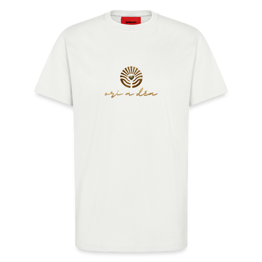 Organic Relaxed T-Shirt Made in EU "ori a déa" - OFF WHITE