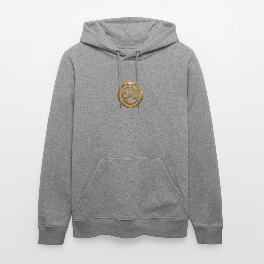Unisex Bio-Hoodie ANIMA AETERNA - Hellgrau marmoriert