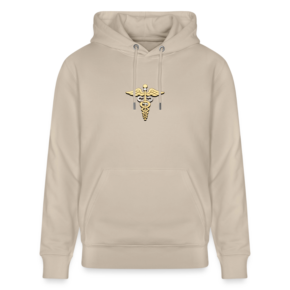 Unisex Bio-Hoodie "Merkurstab - Schutz" - Beige