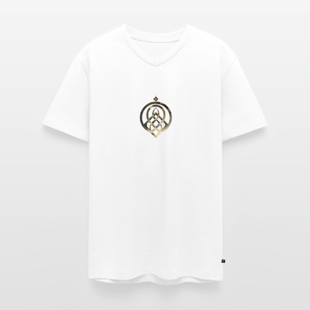 Männer Bio-T-Shirt mit V-Ausschnitt "EFFATÁ" - Weiß