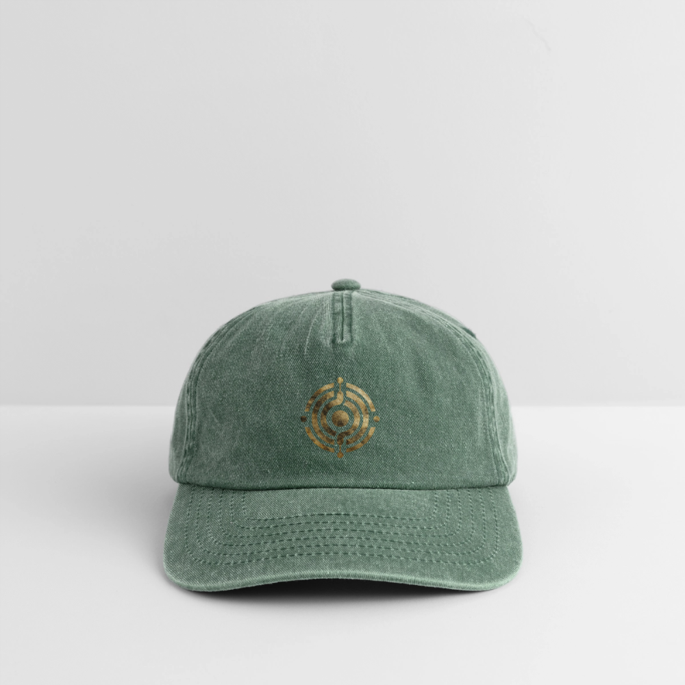 Relaxed Vintage Cap "Monade - Vintage Flaschengrün 