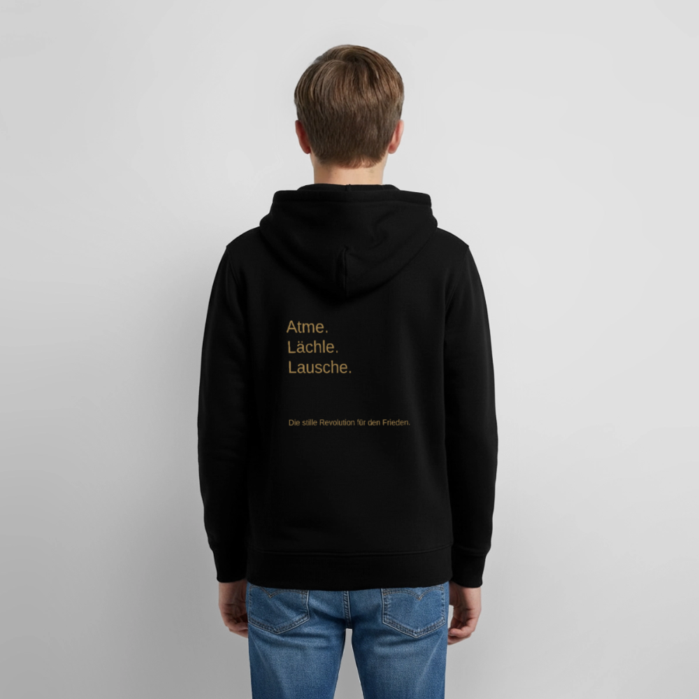 Teenager Organic Hoodie Mini Cruiser "Monade - Schwarz