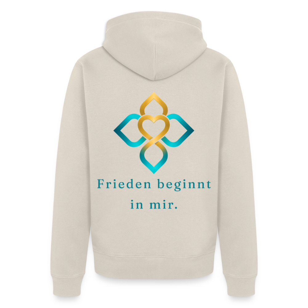 Unisex  Premium Kapuzenjacke HO’OPONOPONO - Beige
