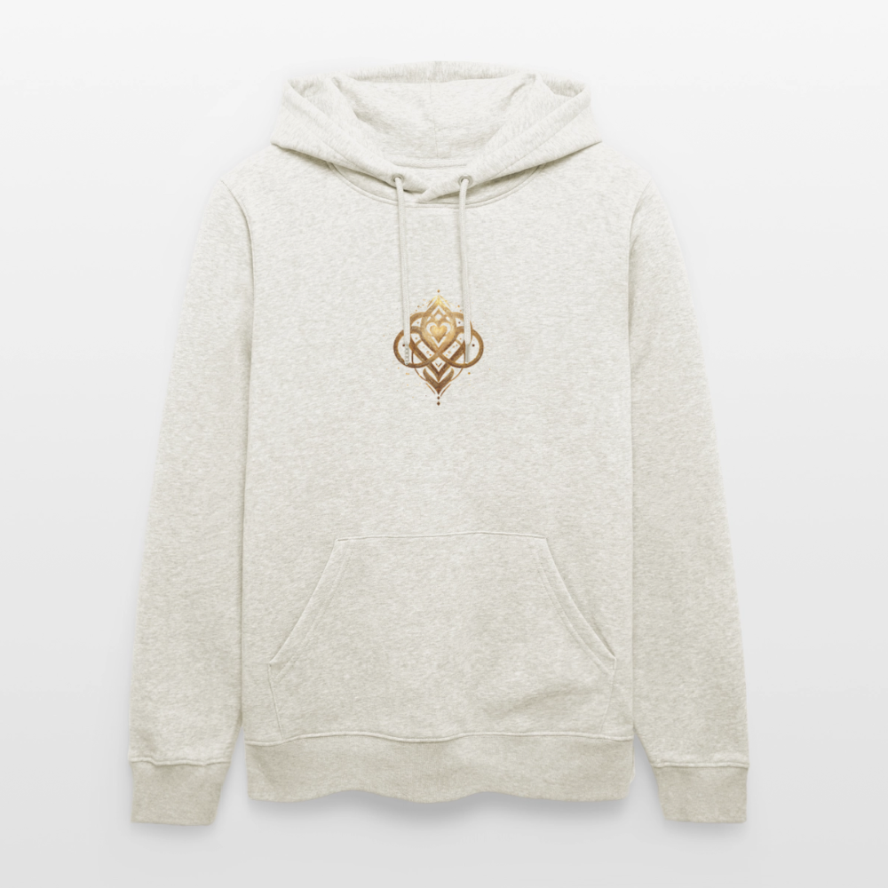 Unisex Bio-Hoodie "Agape" - Beige meliert
